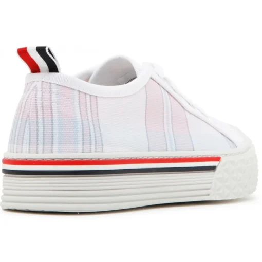 Thom Browne - Light Pink Canvas Collegiate Low Top Trainers - Exclusive Luxury Collection - Avvenice^ Shoes