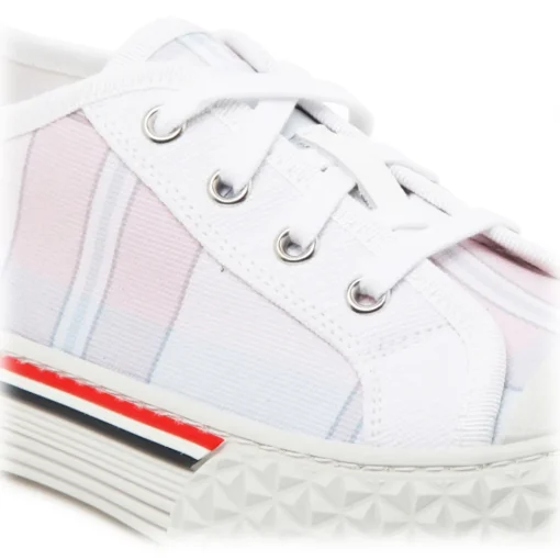 Thom Browne - Light Pink Canvas Collegiate Low Top Trainers - Exclusive Luxury Collection - Avvenice^ Shoes