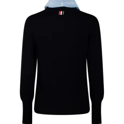 Thom Browne - Navy Blue Pullover Combo Shirt - Exclusive Luxury Collection - Avvenice^ T-shirt