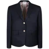 Thom Browne - Navy Blue Single Breasted Blazer - Blue Navy - Exclusive Luxury Collection - Avvenice