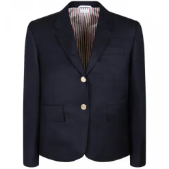 Thom Browne - Navy Blue Single Breasted Blazer - Blue Navy - Exclusive Luxury Collection - Avvenice