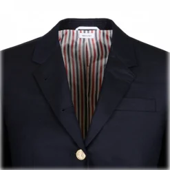 Thom Browne - Navy Blue Single Breasted Blazer - Blue Navy - Exclusive Luxury Collection - Avvenice