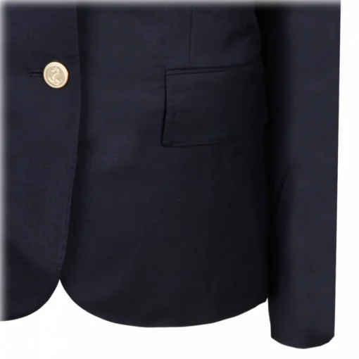 Thom Browne - Navy Blue Single Breasted Blazer - Blue Navy - Exclusive Luxury Collection - Avvenice