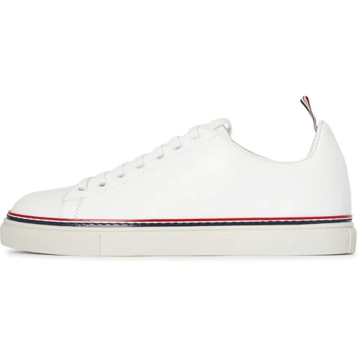 Thom Browne - White Tennis Sneakers - Exclusive Luxury Collection - Avvenice