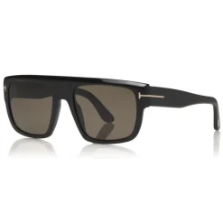 Tom Ford Eyewear Tom Ford - Alessio Sunglasses - Squared Acetate Sunglasses - Black - FT0699 - Sunglasses - - Avvenice^ Sunglasses & Eyewear