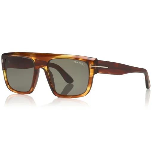 Tom Ford Eyewear Tom Ford - Alessio Sunglasses - Squared Acetate Sunglasses - Brown - FT0699 - Sunglasses - - Avvenice