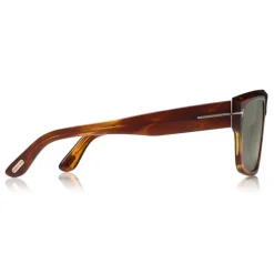 Tom Ford Eyewear Tom Ford - Alessio Sunglasses - Squared Acetate Sunglasses - Brown - FT0699 - Sunglasses - - Avvenice