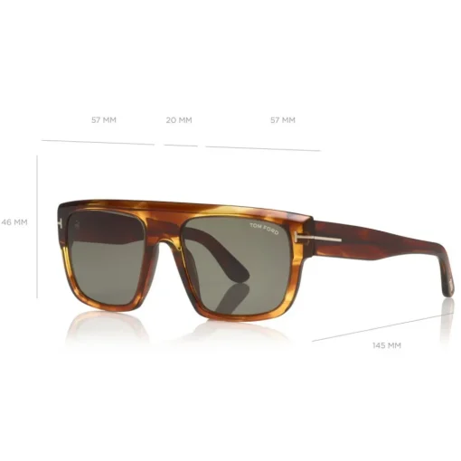 Tom Ford Eyewear Tom Ford - Alessio Sunglasses - Squared Acetate Sunglasses - Brown - FT0699 - Sunglasses - - Avvenice