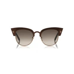 Tom Ford Eyewear Tom Ford - Alexandra Sunglasses - Cat-Eye Acetate Sunglasses - Brown Wood - FT0607 - Sunglasses - - Avvenice^ Sunglasses & Eyewear