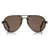 Tom Ford Eyewear Tom Ford - Alexei Sunglasses - Pilot Aluminum Sunglasses - Brown - FT0622 - Sunglasses - - Avvenice^ Sunglasses & Eyewear