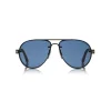 Tom Ford Eyewear Tom Ford - Alexei Sunglasses - Pilot Aluminum Sunglasses - Ruthenium Black - FT0622 - Sunglasses - - Avvenice
