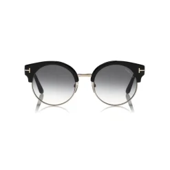 Tom Ford Eyewear Tom Ford - Alissa Sunglasses - Round Acetate and Metal Sunglasses - Black - FT0608 - Sunglasses - - Avvenice^ Sunglasses & Eyewear