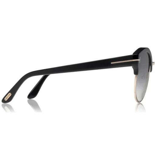 Tom Ford Eyewear Tom Ford - Alissa Sunglasses - Round Acetate and Metal Sunglasses - Black - FT0608 - Sunglasses - - Avvenice^ Sunglasses & Eyewear