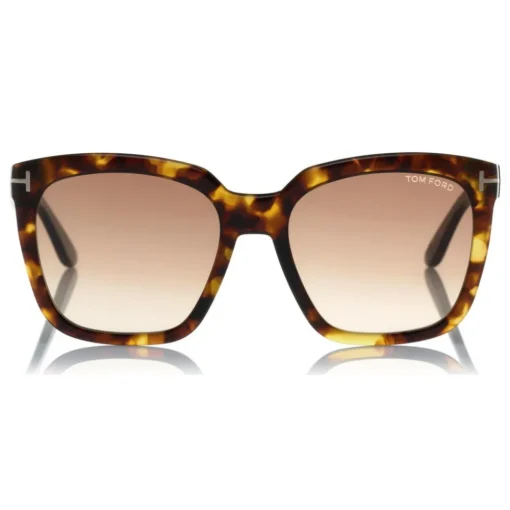 Tom Ford Eyewear Tom Ford - Amarra Sunglasses - Squared Acetate Sunglasses - Dark Havana - FT0502 - Sunglasses - - Avvenice^ Sunglasses & Eyewear