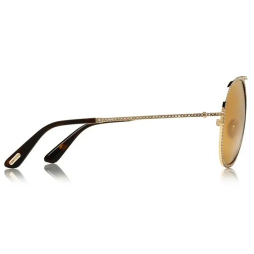 Tom Ford Eyewear Tom Ford - Antibes Sunglasses - Pilot Metal Sunglasses - Rose Gold Brown - FT0728 - Sunglasses - - Avvenice