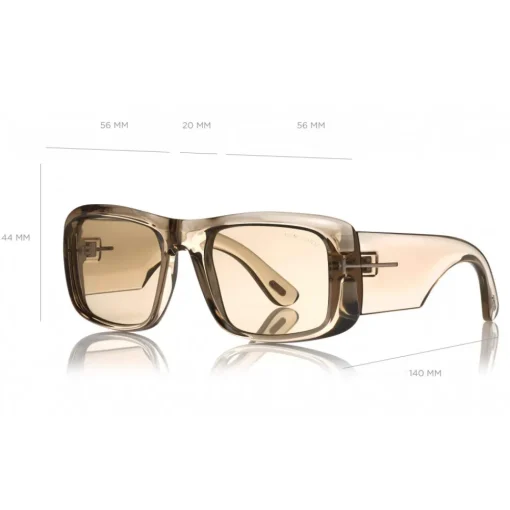 Tom Ford Eyewear Tom Ford - Aristotele Sunglasses - Square Acetate Sunglasses - FT0731 - Grey - - Avvenice