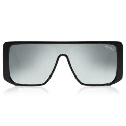 Tom Ford Eyewear Tom Ford - Atticus Sunglasses - Oversize Rectangular Acetate Sunglasses - FT0710 - Black Mirror - - Avvenice