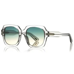 Tom Ford Eyewear Tom Ford - Autumn Sunglasses - Square Acetate Sunglasses - Grey - FT0660 - Sunglasses - - Avvenice