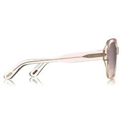 Tom Ford Eyewear Tom Ford - Autumn Sunglasses - Square Acetate Sunglasses - Pink - FT0660 - Sunglasses - - Avvenice^ Sunglasses & Eyewear