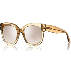 Tom Ford Eyewear Tom Ford - Beatrix Sunglasses - Square Acetate Sunglasses - Champagne - FT0613 - Sunglasses - - Avvenice