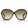 Tom Ford Eyewear Tom Ford - Bella Sunglasses - Oversized Round Acetate Sunglasses - FT0529 - Black - - Avvenice^ Sunglasses & Eyewear
