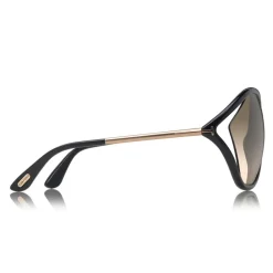 Tom Ford Eyewear Tom Ford - Bella Sunglasses - Oversized Round Acetate Sunglasses - FT0529 - Black - - Avvenice^ Sunglasses & Eyewear