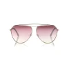 Tom Ford Eyewear Tom Ford - Binx Sunglasses - Pilot Metal Sunglasses - Rose Gold Gradient - FT0681 - Sunglasses - - Avvenice