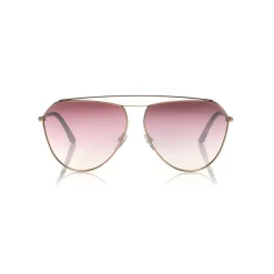 Tom Ford Eyewear Tom Ford - Binx Sunglasses - Pilot Metal Sunglasses - Rose Gold Gradient - FT0681 - Sunglasses - - Avvenice