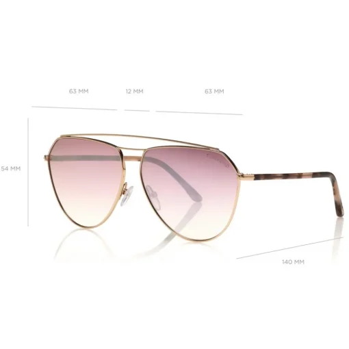 Tom Ford Eyewear Tom Ford - Binx Sunglasses - Pilot Metal Sunglasses - Rose Gold Gradient - FT0681 - Sunglasses - - Avvenice