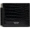 Tom Ford - Black Calf Leather in Cocco Print Effect - Exclusive Luxury Collection - Avvenice