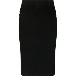 Tom Ford - Black Cotton Blend Asymmetric Pencil Skirt - Exclusive Luxury Collection - Avvenice^ Skirts