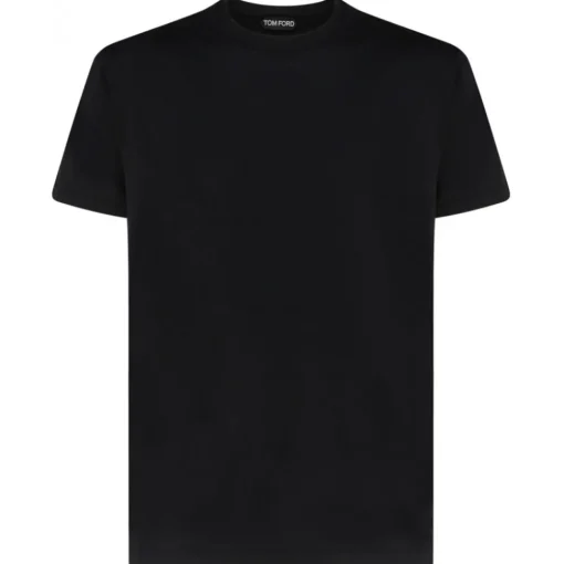 Tom Ford - Black Cotton Round Neck Shirt - Exclusive Luxury Collection - Avvenice