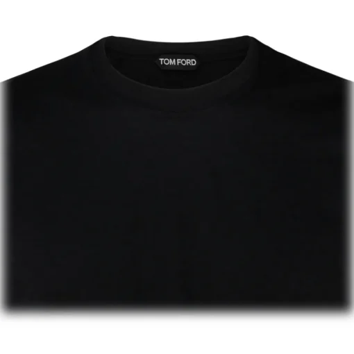 Tom Ford - Black Cotton Round Neck Shirt - Exclusive Luxury Collection - Avvenice