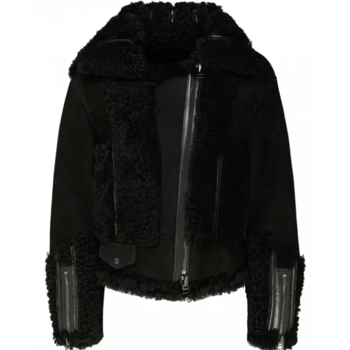 Tom Ford - Black Shearling Zip Up Jacket - Exclusive Luxury Collection - Avvenice