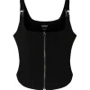 Tom Ford - Black Stretch Silk Corset Top - Exclusive Luxury Collection - Avvenice