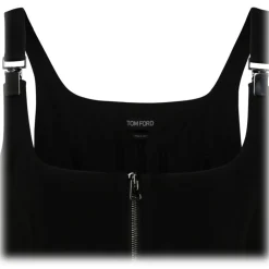 Tom Ford - Black Stretch Silk Corset Top - Exclusive Luxury Collection - Avvenice