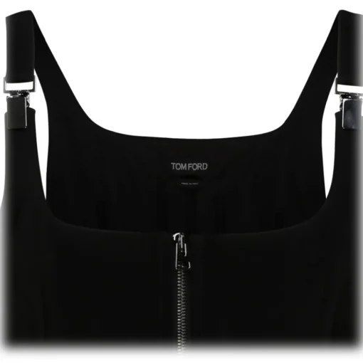 Tom Ford - Black Stretch Silk Corset Top - Exclusive Luxury Collection - Avvenice