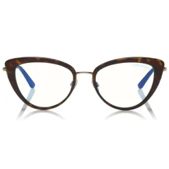Tom Ford Eyewear Tom Ford - Block Optical Glasses - Cat-Eye Metal Optical Glasses - Dark Havana- FT5580-B - Optical Glasses - - Avvenice^ Sunglasses & Eyewear