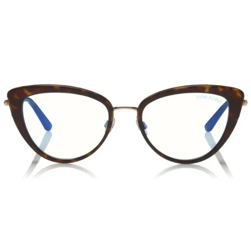 Tom Ford Eyewear Tom Ford - Block Optical Glasses - Cat-Eye Metal Optical Glasses - Dark Havana- FT5580-B - Optical Glasses - - Avvenice^ Sunglasses & Eyewear