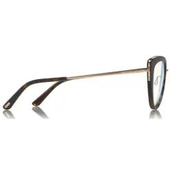 Tom Ford Eyewear Tom Ford - Block Optical Glasses - Cat-Eye Metal Optical Glasses - Dark Havana- FT5580-B - Optical Glasses - - Avvenice^ Sunglasses & Eyewear