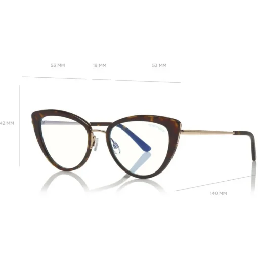 Tom Ford Eyewear Tom Ford - Block Optical Glasses - Cat-Eye Metal Optical Glasses - Dark Havana- FT5580-B - Optical Glasses - - Avvenice^ Sunglasses & Eyewear