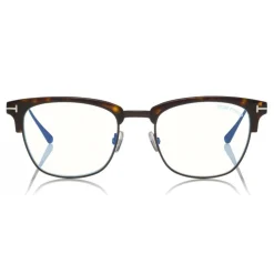 Tom Ford Eyewear Tom Ford - Blue Block Optical Glasses - Square Optical Glasses - Dark Havana - FT5590-F-B - Optical Glasses - - Avvenice