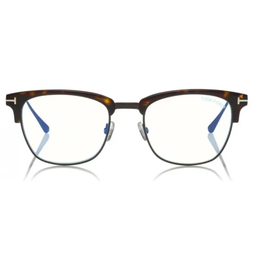 Tom Ford Eyewear Tom Ford - Blue Block Optical Glasses - Square Optical Glasses - Dark Havana - FT5590-F-B - Optical Glasses - - Avvenice