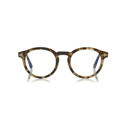 Tom Ford Eyewear Tom Ford - Blue Block Optical Glasses - Round Optical Glasses - Light Havana - FT5529-B - Optical Glasses - - Avvenice