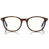 Tom Ford Eyewear Tom Ford - Blue Block Optical Glasses - Round Optical Glasses - Dark Havana - FT5553-B - Optical Glasses - - Avvenice