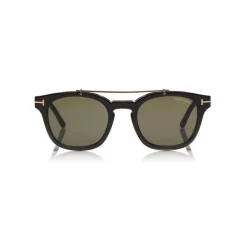Tom Ford Eyewear Tom Ford - Blue Block Optical Glasses - Round Optical Glasses - Grey Havana - FT5532-B - Optical Glasses - - Avvenice