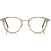 Tom Ford Eyewear Tom Ford - Blue Block Optical Glasses - Round Metal Optical Glasses - Rose Gold - FT5528-B - Optical Glasses - - Avvenice