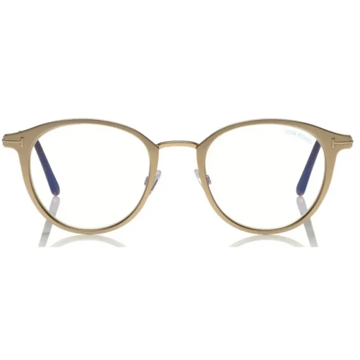 Tom Ford Eyewear Tom Ford - Blue Block Optical Glasses - Round Metal Optical Glasses - Rose Gold - FT5528-B - Optical Glasses - - Avvenice