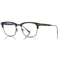 Tom Ford Eyewear Tom Ford - Blue Block Optical Glasses - Square Optical Glasses - Dark Havana - FT5590-F-B - Optical Glasses - - Avvenice