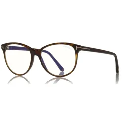 Tom Ford Eyewear Tom Ford - Blue Block Optical Glasses - Cat-Eye Optical Glasses - Dark Havana - FT5544-B - Optical Glasses - - Avvenice